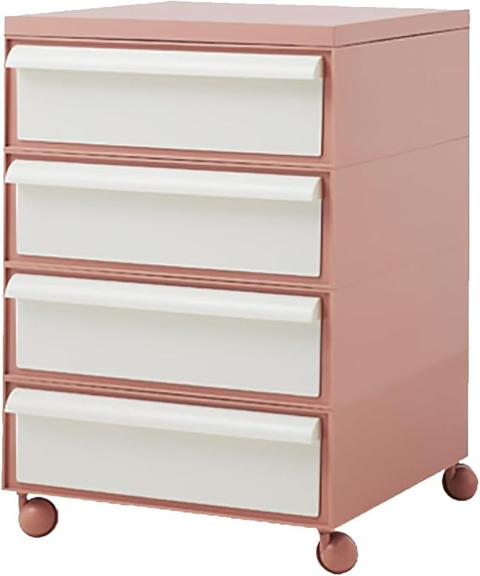 ELEFOCUS 5 Stackable Plastic Storage Bins, rotatable Storage cabinets and Drawers, Bedside Storage Units(Size:42x42x64cm(17x17x25inch),Color:B)