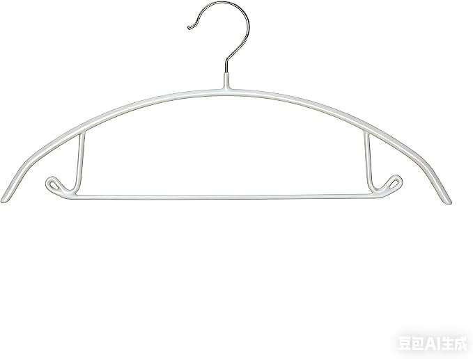 Non Slip PVC Coating Sweater Hangers (20, Silver/White)