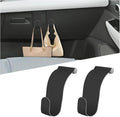 Bittwee 2PCS Car Glove Box Hooks Passenger Storage Hangers Black | Microfiber leather, snap-in install, hangs bags umbrellas, fits most cars SUVs and trucks, car interior accessories