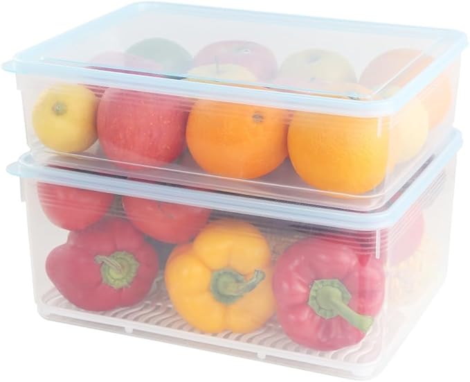 Food Storage Container Kitchen Transparent Food Preservation Box Can Be Heated And Frozen Sealed Box With Lid Refrigerator Storage Box Kitchen Refrigerator Food Organizer ( Color : Clear , Size : 5L )