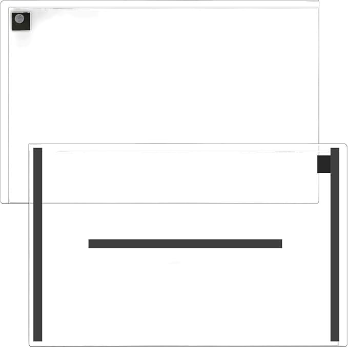 StoreSMART Magnetic Closure Pockets - Magnetic-Back - 11" x 17" - 50-Pack - Clear - MCP3512MBSTC-50