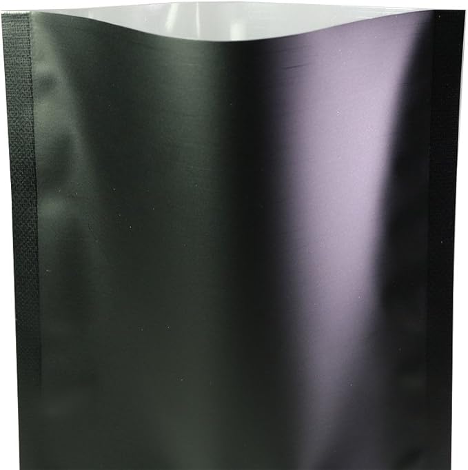 100PCS Customized Mylar Heat Seal Bags,Open Top Clear Packaging Bag with Tear Notch, Single-Side Printing for Logo/Text/QR Code (Black, 7 * 10CM/2.8"*3.9"-100PCS-One Color Print)