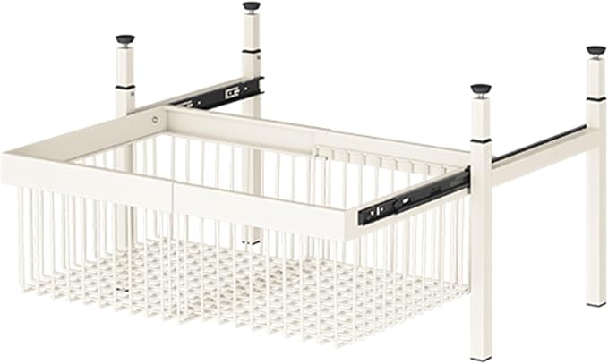 Expandable Cabinet Pull Out Basket,Carbon Steel Stackable Storage Bins,1-3 Tier Stackable Shelf Baskets Organizer,for Office Bathroom Bedroom(1 tier)