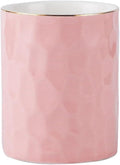 HANKOR Ceramic Pen Holder Cup Pencil Holder for Desk, Makeup Brush Holder Organizer for Office Home (Pink)