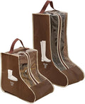 Rikyo 2 Set Brown Shoe Storage,Portable Short Boots & Tall Boots Storage | Protector Bag, Shoe Dust Bags & Sleeves for Travel,Clear Boots Cover, Shoes Packing Organizers for Adult Sneakers