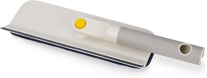 Joseph Joseph CleanTech 2-in-1 Glass Cleaner Shower Squeegee with Washable Microfiber Pad and Space-Saving Foldable Handle