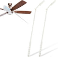 Colingmill 2 Pcs 3 ft Replacement Handles Compatible with Duster Refills, Long Extended Handle Only, Adjustable Length for Ceiling Fans, Blinds, Shelves, Windows, Foldable & Extendable (White)