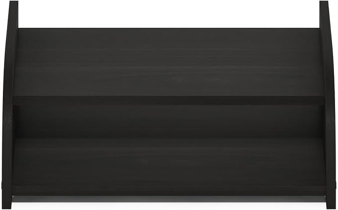Furinno Classic Desk Organizers and Accessories, 2-Tier Monitor Riser, Office Organization, Desk Top Book Shelf, for Office Supplies, Desk Utilities, Espresso