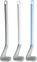 3 Pack Golf Toilet Brush, Flexible Long Handled Toilet Cleaning Brush, 360° No Dead Space Deep Toilet Cleaning Brush, Toilet Brush for Bathroom, with Hook (White + Blue + Grey)