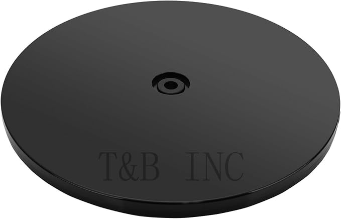 TamBee 8 Inch Lazy Susan Turntable Organizer, 360° Rotation Acrylic for Spice Rack, Cake, TV, Laptop, Crafts, Kitchen, Cabinet, Pantry Decorating Black