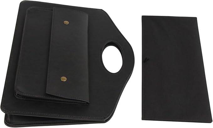 HofferRuffer Magazine Basket Holder, Foldable Magazine Rack, Document File Holder Organizer, File Folder, Newspaper Storage Bin Organizer for Home or Office (Black Magazine Basket)