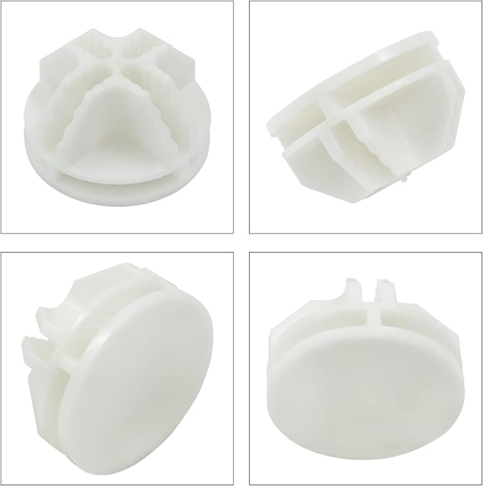 20 Pcs Wire Cube Connectors for Modular Storage Shelving (White) | Durable ABS Plastic, 8-Slot Multi-Directional Design, Fits 3.5mm Panels, Reusable Connectors, for Wire Cube Shelving