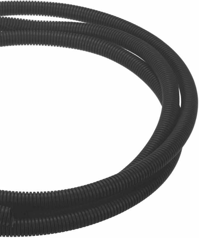 DMiotech 10ft Wire Loom Split Tubing 1/2 Inch(12.7mm) ID, Cord Protectors from Pet Flexible Conduit Cable Management for Office Home Garden, Black