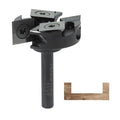 POWERTEC Slab Flattening Router Bit, 1/4" Shank, 1-3/8" Diameter, 1/2" Cutting Depth, 2+2 Flute Carbide Insert Woodworking Surfacing Bit for CNC Machine, Wood Milling & Live Edge Wood Planing (73054)