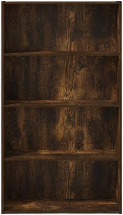 Furnifact Amber Pine Bookcase with Sturdy Wooden Construction, Versatile Storage Unit, Stylish Warm Finish, Ideal for Living Room or Office Decor