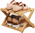 YYW Bamboo Shoe Rack, Foldable Vertical Free Standing Shoe Storage Shelf | Foldable design, Free standing for entryway or living room, Vertical shoe organizer, Space saving closet shelf