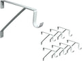 QCAA Heavy Duty Adjustable Shelf Rod Support Bracket for 3/4" Wall Cleat, Powder Coated White, 8 Pack, Made in Taiwan