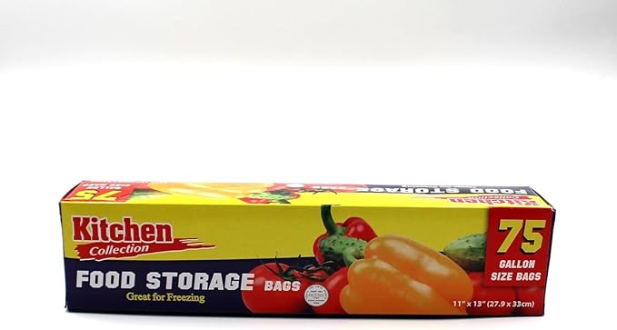 PARTY BARGAINS 1 Gallon Size Food Storage Bags with Twist-Ties. [1800 Bags] (24 Boxes of 75 Bags Each) 11 x 13 inches. Easy & Convenient for Kitchen, Office, Commercial, & Home use
