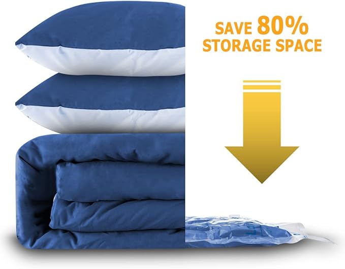 MEIQIHOME Vacuum Storage Bags, Space Saver Sealer Bags,Vacuum seal bags for clothing, Pillows, Comforters, Blankets, Bedding,Travel,8 MEDIUM