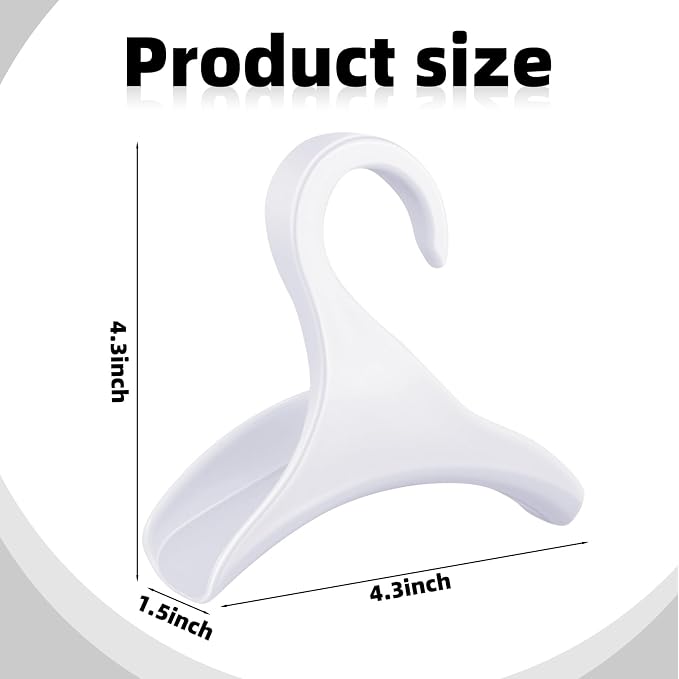 Maitys 18 Pcs Purse Hanger Hook Acrylic Bag Rack Holder for Bag Hanger Handbag Tote Hook Closet Organizer Storage Over The Closet Rod Backpacks Satchels Crossovers Tote (White)