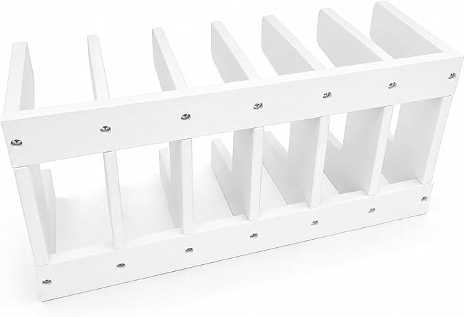Pot Organizers Inside Cabinet – Pot Lid & Plate Rack for Cabinet, Multi-Use Storage for Lid Organizer Inside Cabinet - Cutting Boards, Baking Sheets & Trays - Fits Under Cabinet or Drawer (White)
