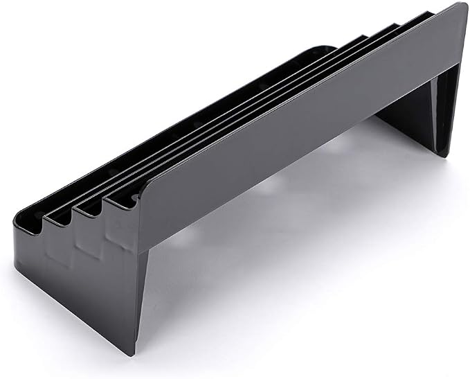 Hipiwe 2-Pack Acrylic Business Card Holder Card for Desk, 8 Pockets | 4-Tier Black Business Card Display Stand, Office Desktop Name Cards Organizer, Fits 480Pcs Business Cards