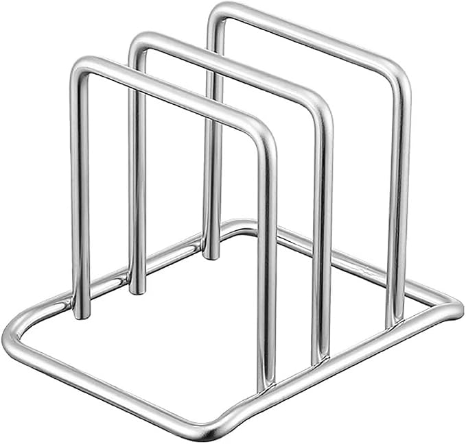 Leadigol Cutting Board Organizer, 2-Slot Stainless Steel Cutting Board Holder Stand Tray Baking Sheet Organizer Rack,Small Racks Storage Stand for Kitchen Cabinet Countertop Bakeware