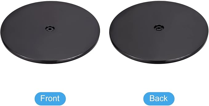 MECCANIXITY 12inch Rotating Swivel Stand with Steel Ball Bearings Lazy Susan Base Turntable for Kitchen Corner Cabinets, Black