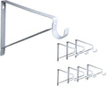 QCAA Heavy Duty Shelf Rod Bracket, 12.6" x 10.5", Powder Coated White, Made in Taiwan, 8 Pack