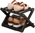 YYW Bamboo Shoe Rack, Foldable Vertical Free Standing Shoe Storage Shelf | Foldable Design, Free Standing for Entryway or Living room, Vertical Shoe Organizer, Space Saving Closet Shelf