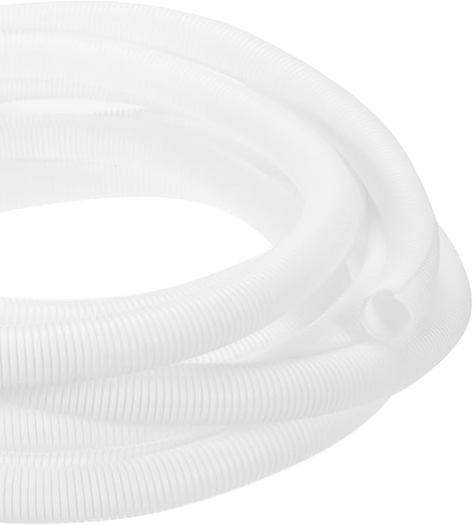DMiotech 25ft Wire Loom Split Tubing 1 Inch(25.5 Mm) ID, Cord Protectors from Pet Flexible Conduit Cable Management for Office, Home, Garden, White
