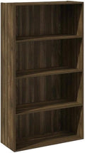Furnifact Columbia Walnut Bookcase with Wooden Construction, Stylish Storage for Living Room or Office, Durable and Modern Design