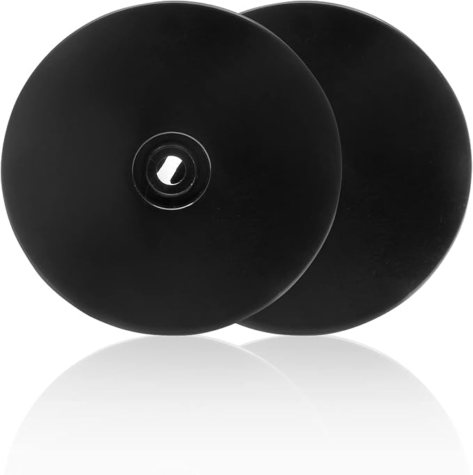 Jersvims 6 Inch Acrylic Turntable Platter, Black, 2Pcs | Round Rotating Plate, For Kitchen Pantry Cabinet Desk Rack, Turntable Organizer, Spice Cake Cookie Decorating