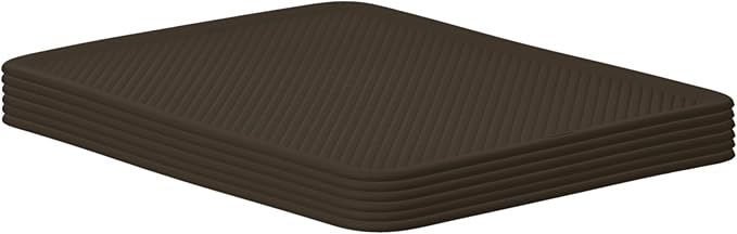 Superio Ribbed Collection - Decorative Plastic Basket Open Home Storage Bins Organizer, Brown (Parent) Containers for Organizing Closet Storage Bins for Shelves (Lid - Large (15/22 Liter), 6 Pack)