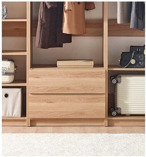 Maykoosh Closet System Organizer - Customizable Walk-in Wardrobe Storage Oak/Model ECB 3 Closet