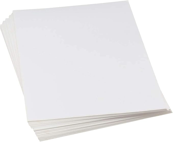 L LIKED 500 Sheets Matte Sticker Paper Full-Sheet 8-1/2" x 11" Self Adhesive Shipping Labels for Laser & Inkjet Printers, White (500 Labels)