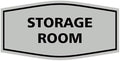 Signs ByLITA Fancy Storage Room Sign (Lt Gray) - Small 1 Pack