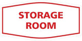Signs ByLITA Fancy Storage Room Sign (White/Red) - Large 5 Pack