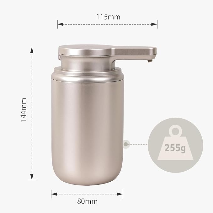 LAOPAO Automatic Soap Dispenser, Liquid Hand Soap Dispenser for Bathroom Kitchen Rechargeable Touchless Hand Soap Pump, 10oz