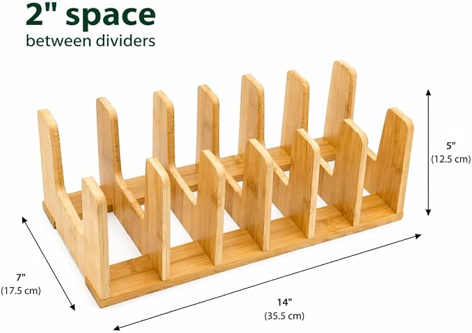 Pot Organizers Inside Cabinet – Pot Lid & Plate Rack for Cabinet, Multi-Use Storage for Lid Organizer Inside Cabinet - Cutting Boards, Baking Sheets & Trays - Fits Under Cabinet or Drawer