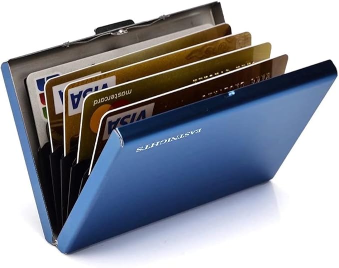 EASTNIGHTS RFID Credit Card Holder Metal Wallet Slim Credit Card Case Protector Business Card Holder for Women or Men