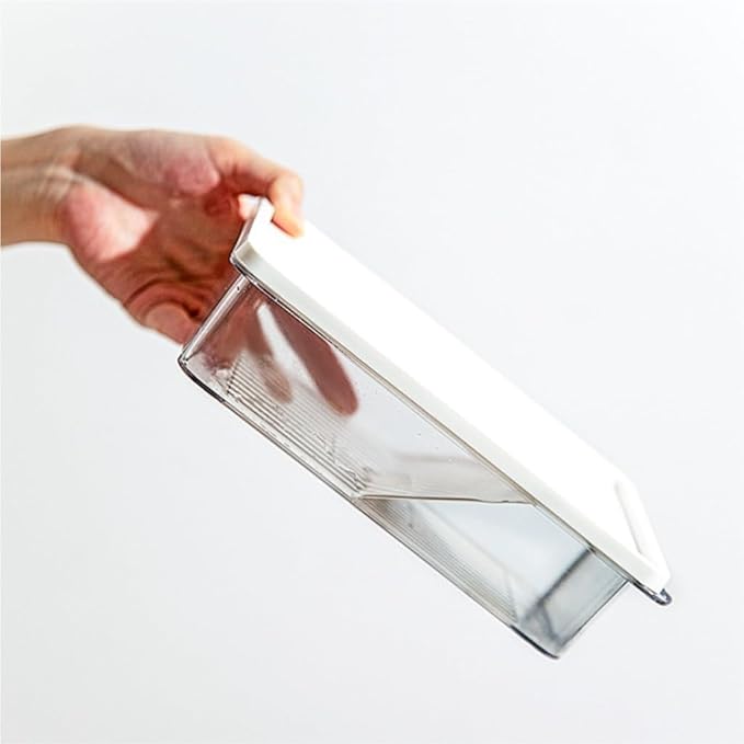 Food Storage Container Refrigerator Fresh-Keeping Storage Box Sealed Frozen Box Storage Household Portable Sub-Package Box Kitchen Refrigerator Food Organizer (Color : Clear, Size : D)
