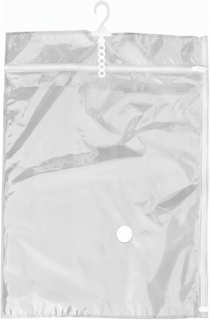 Hanging Vacuum Storage Bags for Closet, Clear Compression Saver for Coats & Suits, Space Saving Organizer (1 Pack)