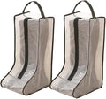 2 Set Black Edge Shoe Storage,Portable Tall Boots Storage&Protector Bag | Protector Bag,Shoe Dust Bags,Shoe Sleeves for Travel,Clear Boots Cover,Shoes Packing Organizers for Adult Sneakers