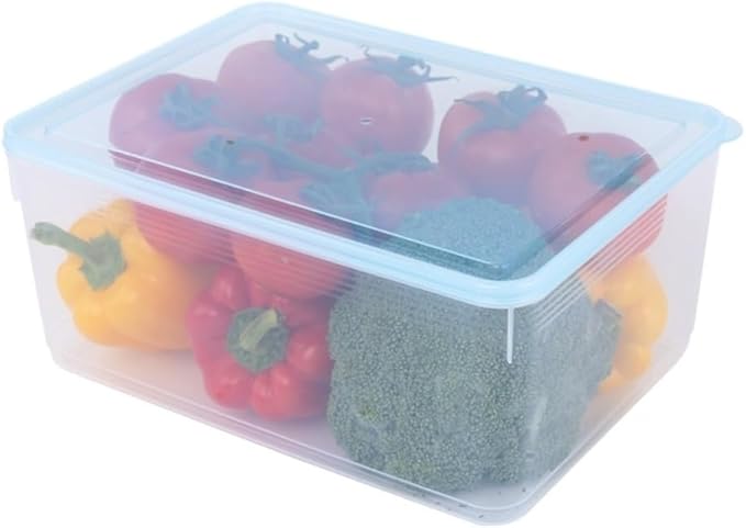 Fridge Storage Containers Kitchen Transparent Food Preservation Box Can Be Heated And Frozen Sealed Box With Lid Refrigerator Storage Box for Refrigerator Fruit Vegetable ( Color : Clear , Size : 8L )