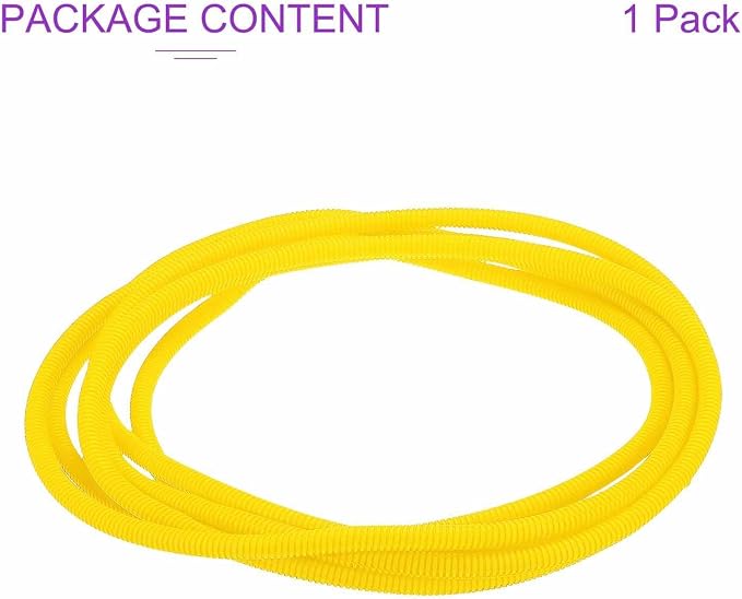 DMiotech 20ft Wire Loom Split Tubing 3/8 Inch(9.5mm) ID, Cord Protectors from Pet Flexible Conduit Cable Management for Office Home Garden, Yellow