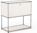 Modern Storage Cabinet White D Versatile Free-Standing Organizer for Living Room, Garage, Kitchen, Home Office Décor