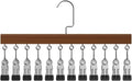2026 Closet Organizer with 12 Clips, Space Saving Hanging Closet Storage for Hats, Scarves, Socks, Jeans, Skirts & Pants, Multi-Purpose Clothes Hanger with Clips (1 PCS, Vintage)