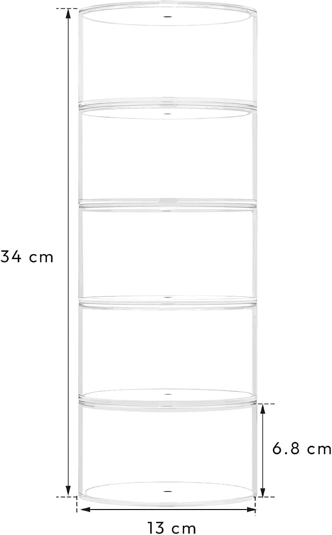 NIUBEE Belt Organizer, Acrylic 5 Layers Belt Case Storage Holder and Display for Accessories like Jewelry,Watch,Bracelets