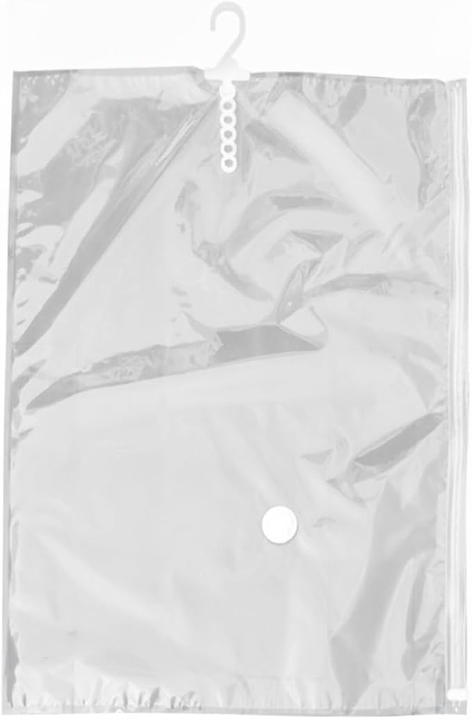 Hanging Vacuum Storage Bags for Closet, Clear Compression Saver for Coats & Suits, Space Saving Organizer (1 Pack)